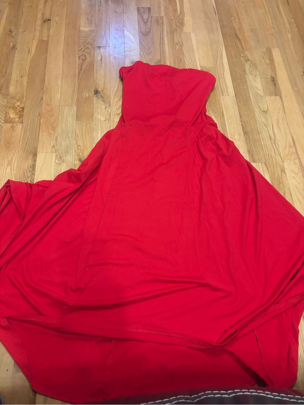 Susana Monaco Strapless Red high low dress